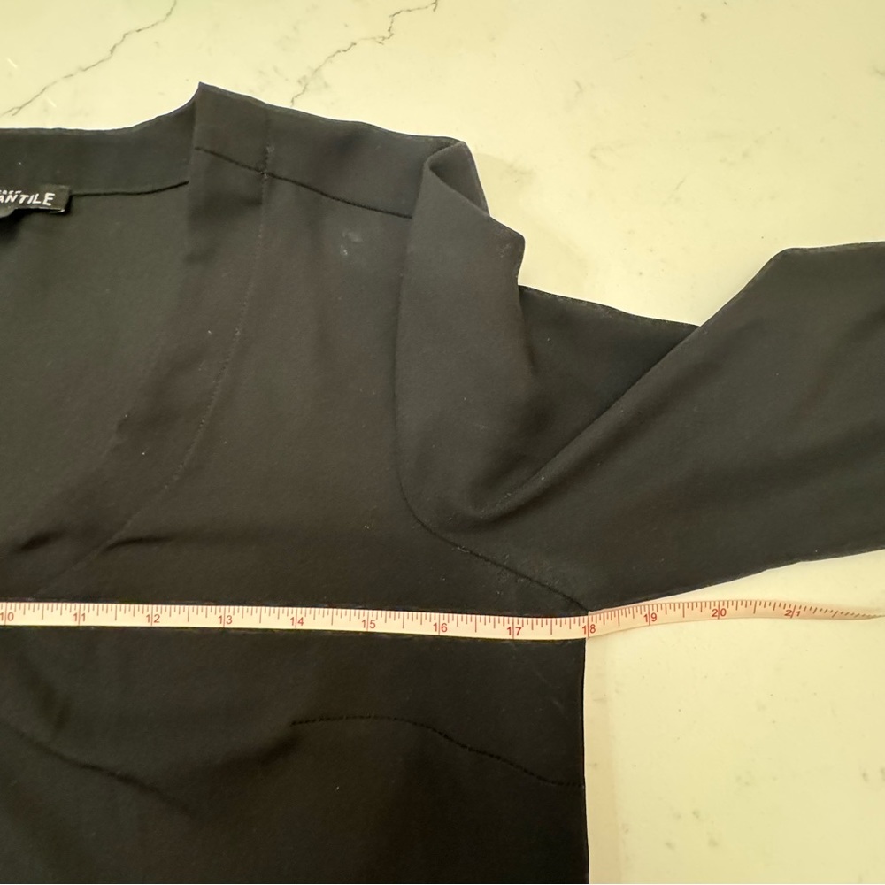 J. Crew Mercantile Black Tie Sleeve Blouse top shirt 00 - Picture 11 of 14